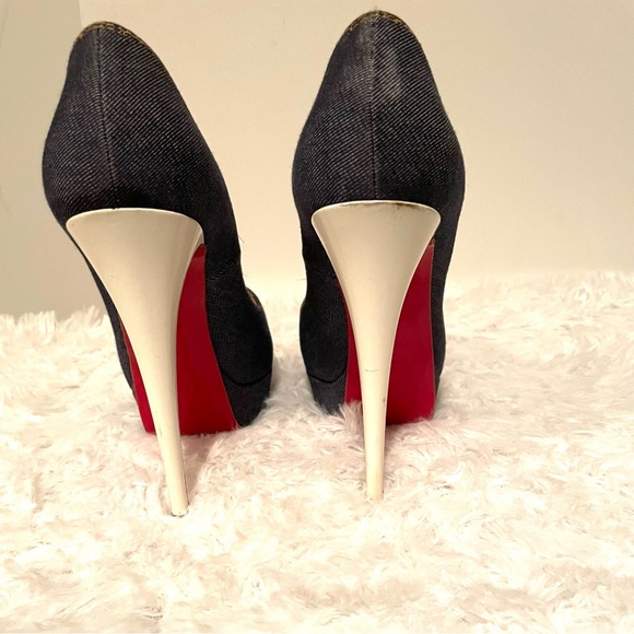 Christian Louboutin Denim Lady Peep (Authentic) - Picture 4 of 9